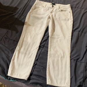 Lucky brand “Zoe” cropped white jeans
